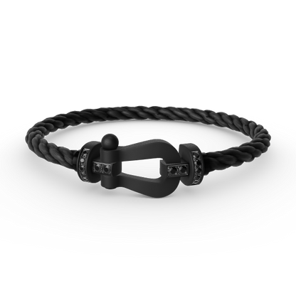 [Solara Jewelry]FORCE LARGE SERIES HORSESHOE BLACK SAMURAI BRACELET