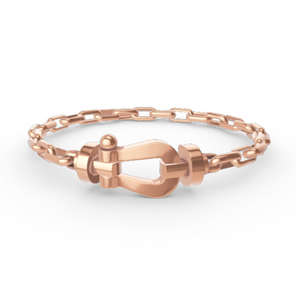 [Solara Jewelry]FORCE LARGE HORSESHOE CLASP  METAL BRACELET