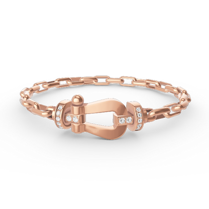 [Solara Jewelry]FORCE LARGE HORSESHOE CLASP  METAL BRACELET