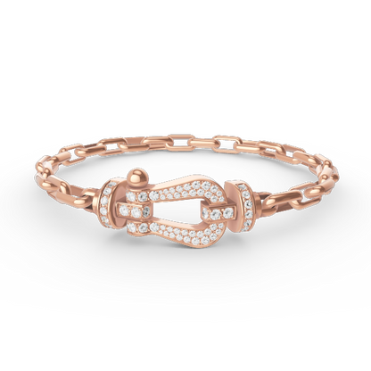 [Solara Jewelry]FORCE LARGE HORSESHOE CLASP  METAL BRACELET