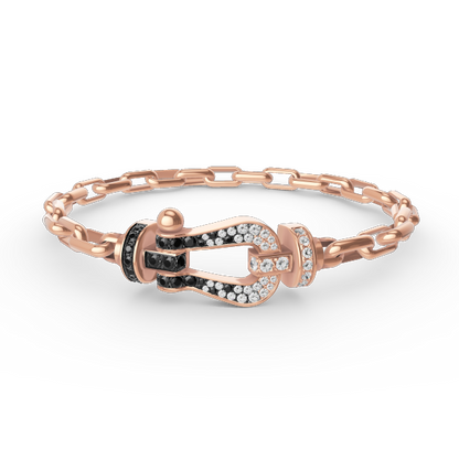 [Solara Jewelry]FORCE LARGE HORSESHOE CLASP  METAL BRACELET