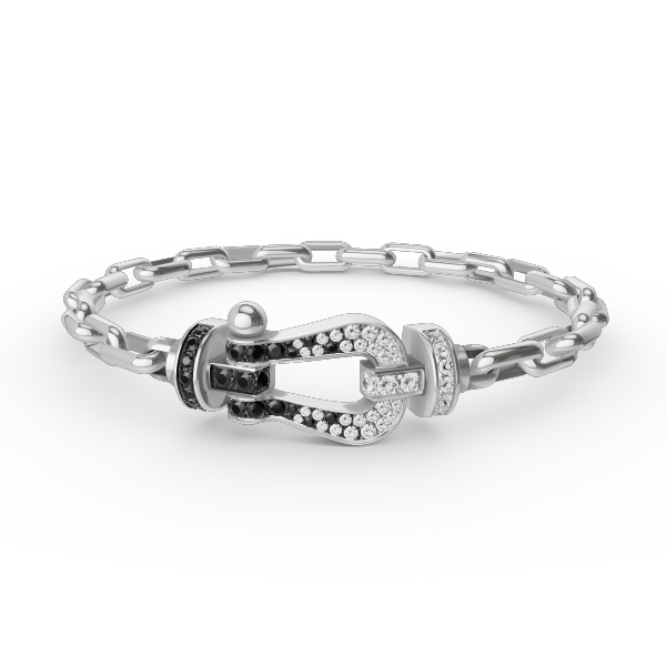 [Solara Jewelry]FORCE LARGE HORSESHOE CLASP  METAL BRACELET