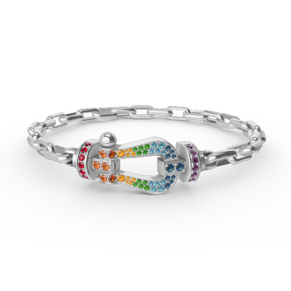 [Solara Jewelry]FORCE LARGE HORSESHOE CLASP  METAL BRACELET