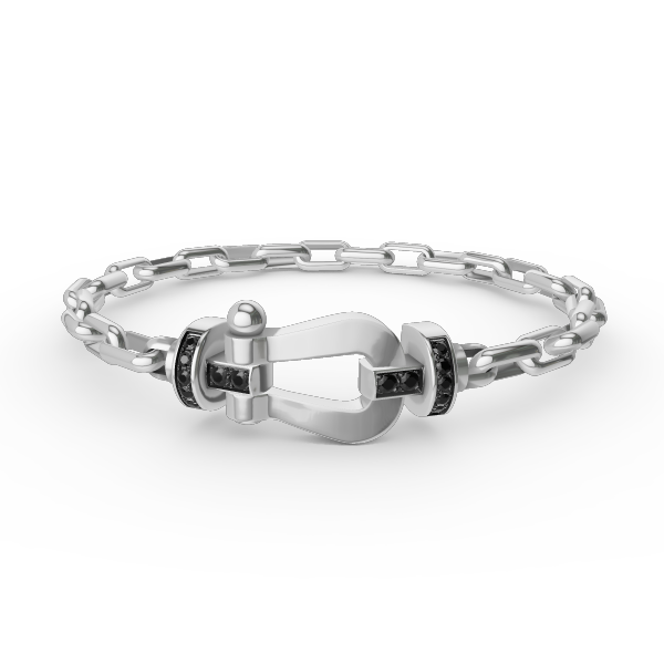 [Solara Jewelry]FORCE LARGE HORSESHOE CLASP  METAL BRACELET