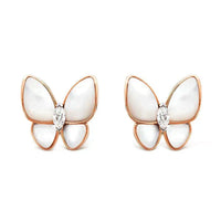 [Solara Jewelry]BUTTERFLY MOP DIAMOND EARRINGS