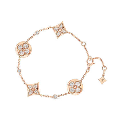 [Solara Jewelry]STAR AND SUN 4 MOTIFS GOLD DIAMONDS BRACELET