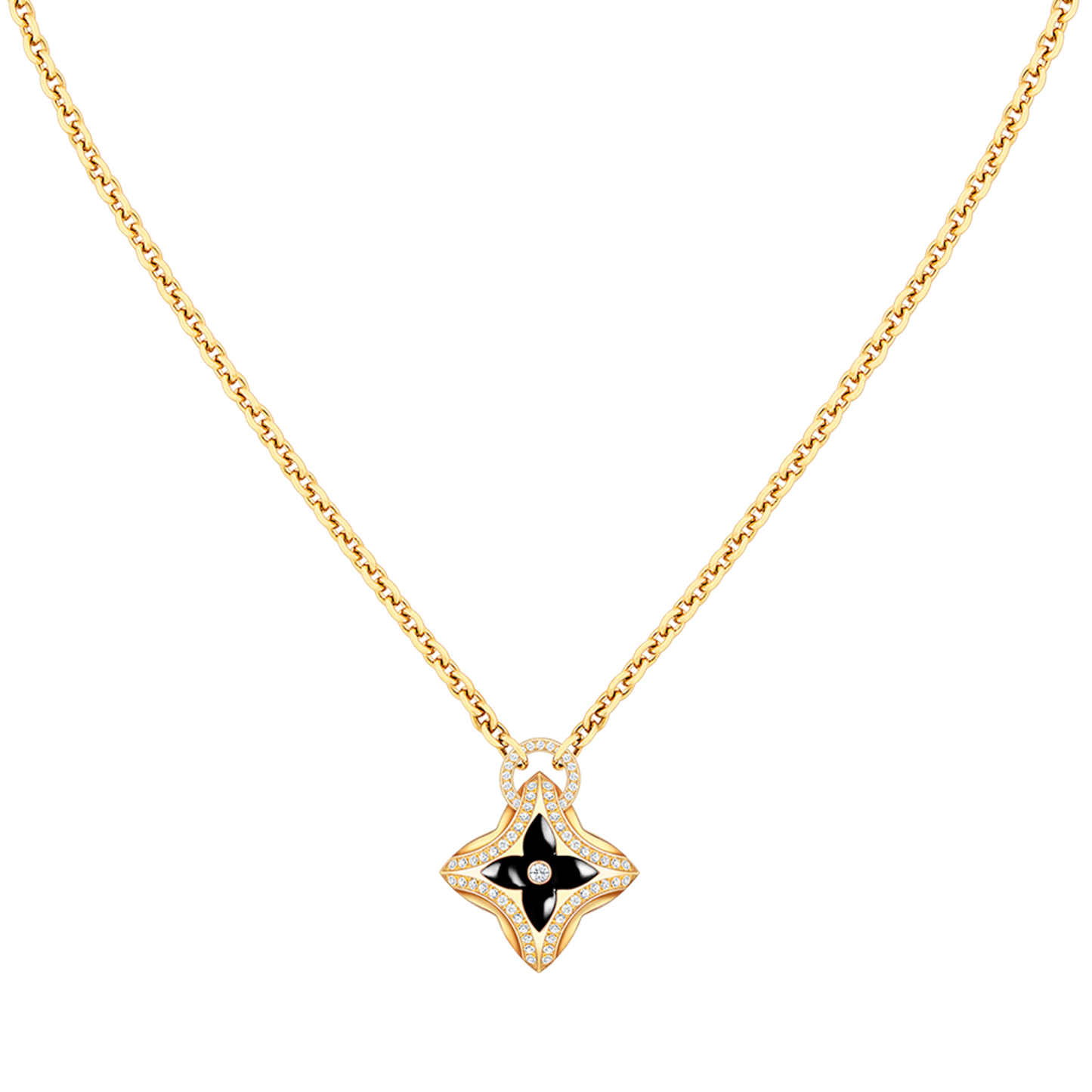 [Solara Jewelry]STAR PEDANT PINK GOLD DIAMOND NECKLACE