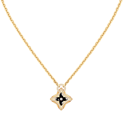 [Solara Jewelry]STAR PEDANT PINK GOLD DIAMOND NECKLACE