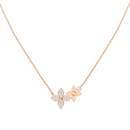 [Solara Jewelry]STAR BLOSSOM NECKLACE PINK GOLD DIAMONDS