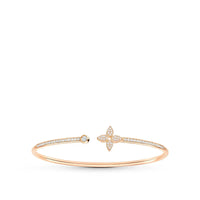 [Solara Jewelry]IDYLLE PINK GOLD OPEN BRACELET DIAMOND PAVED