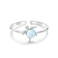 Sea Turtle Open Ring Beach Tortoise Adjustable Rings