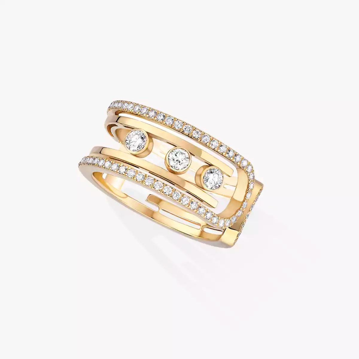 [Solara jewelry]Move 10th Diamond Ring in Gold