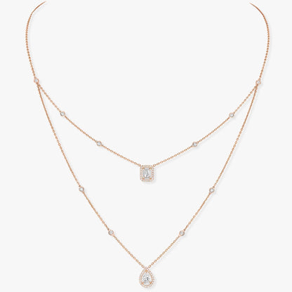 [Solara jewelry]MY TWIN 2 ROW DIAMOND NECKLACE