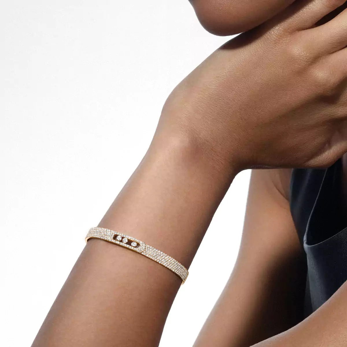 [Solara jewelry]Move Noa Full Pavé Diamond Bangle Bracelet