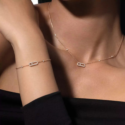 [Solara jewelry]Diamond Necklace Move Uno