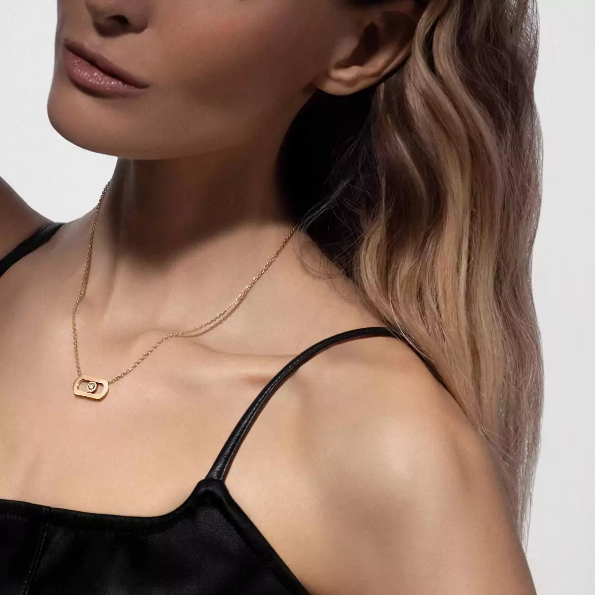 [Solara jewelry]So Move Diamond Necklace in Gold