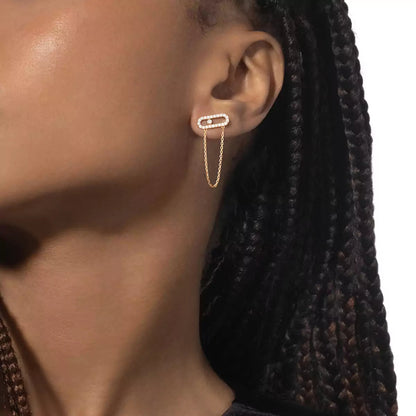 [Solara jewelry]Move Uno Diamond Earrings