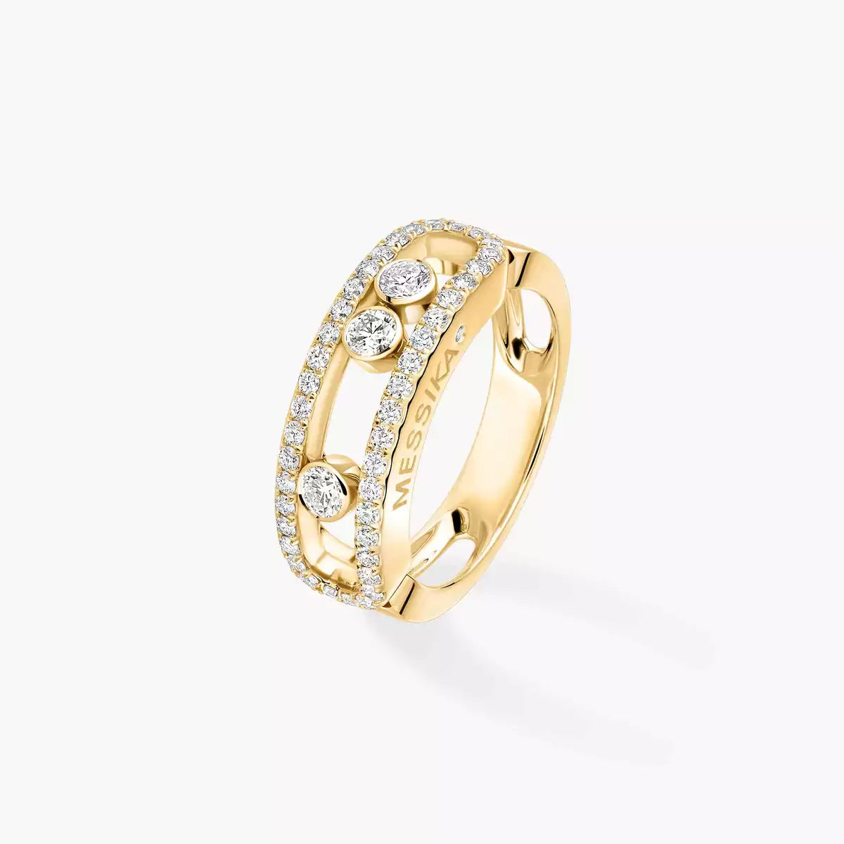 [Solara jewelry] Move Gold Diamond Pave_ Ring