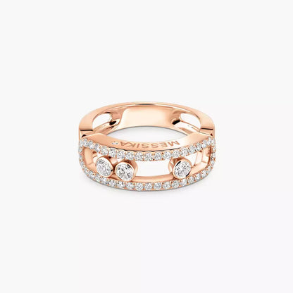 [Solara jewelry] Move Gold Diamond Pave_ Ring
