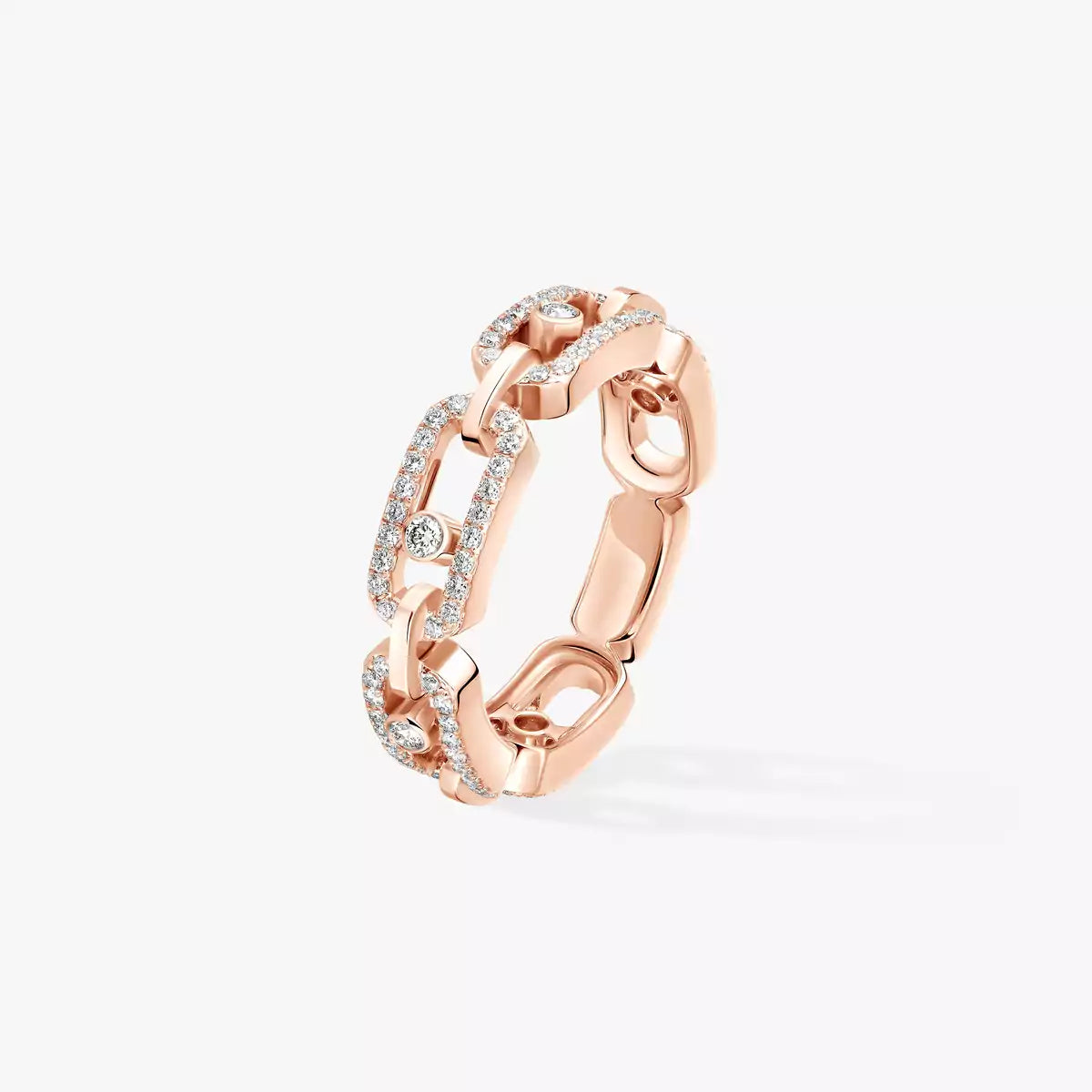 [Solara jewelry]Move Link Pave_-Set Diamond Ring in Gold