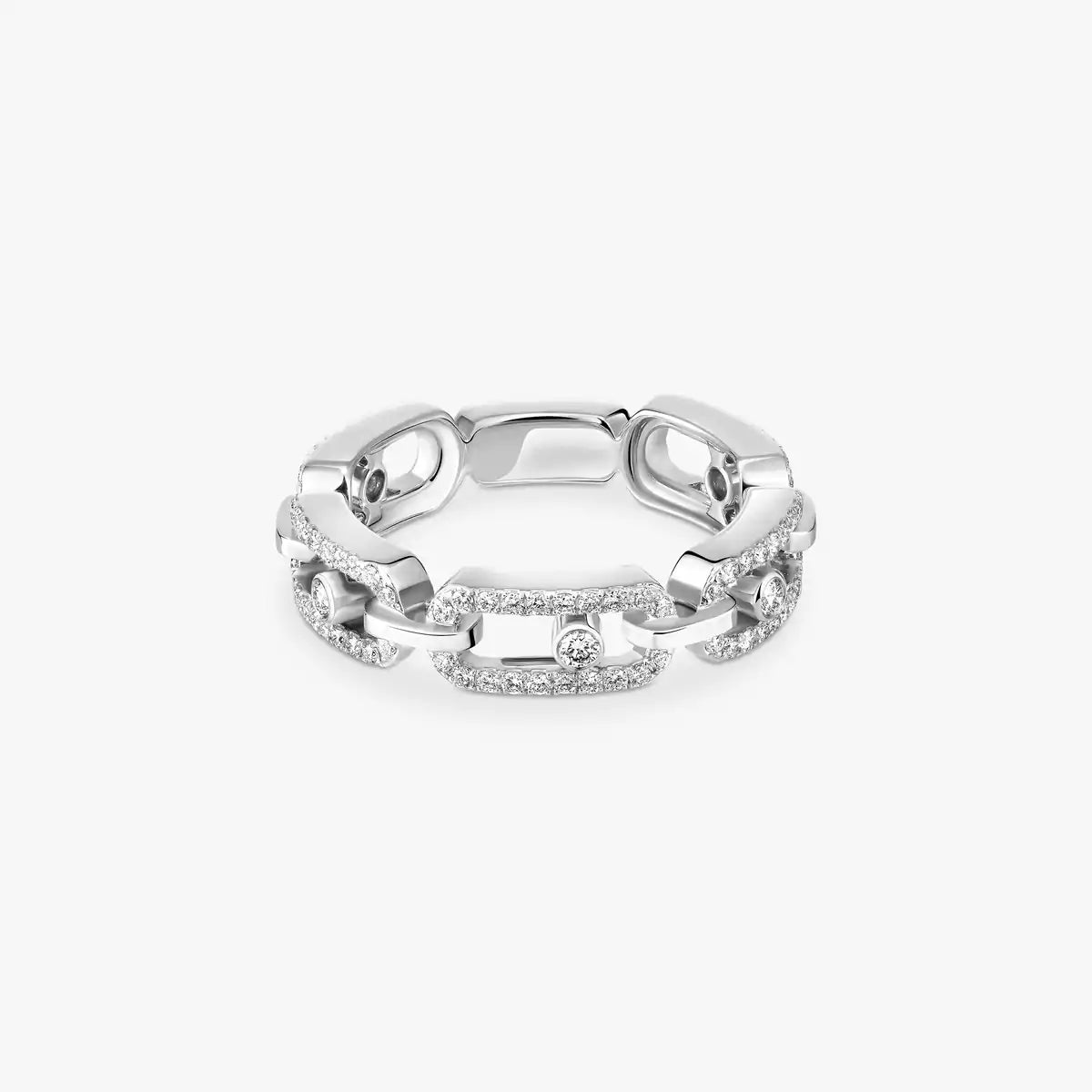 [Solara jewelry]Move Link Pave_-Set Diamond Ring in Gold
