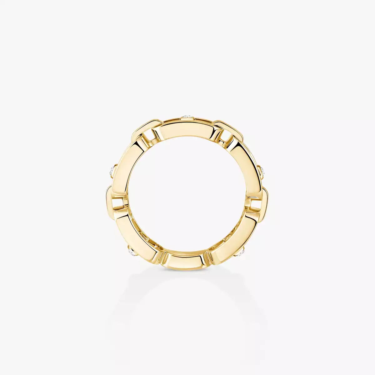 [Solara jewelry]Move Link Pave_-Set Diamond Ring in Gold