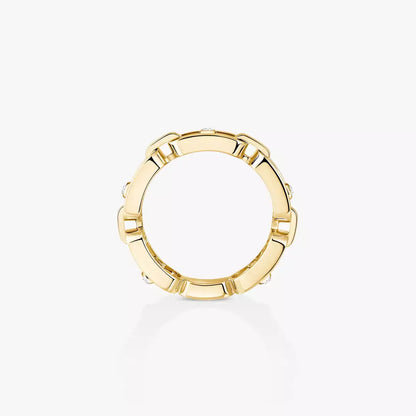 [Solara jewelry]Move Link Pave_-Set Diamond Ring in Gold