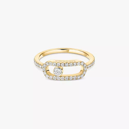 [Solara jewelry]Move Uno Diamond Ring in Gold