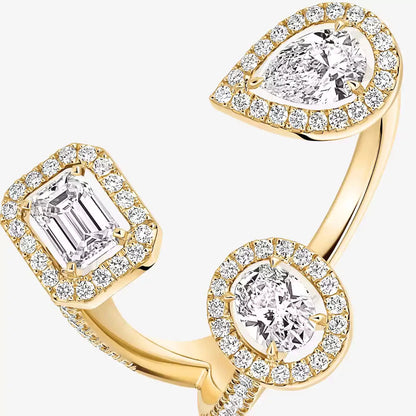 [[Solara jewelry] Diamond Ring 0,25ct My Twin Trilogy