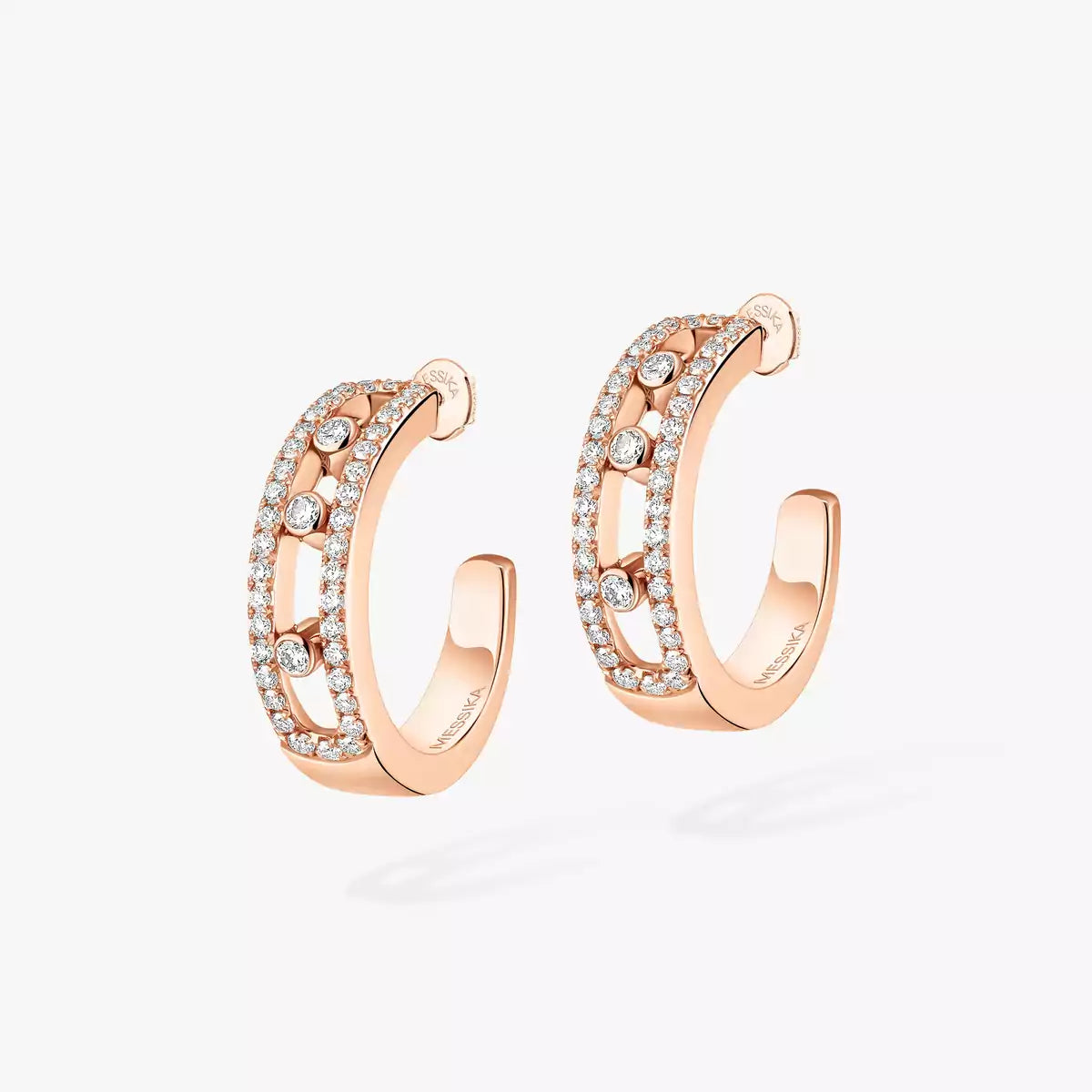 [Solara jewelry]Diamond Pave_ Hoop Earrings Move