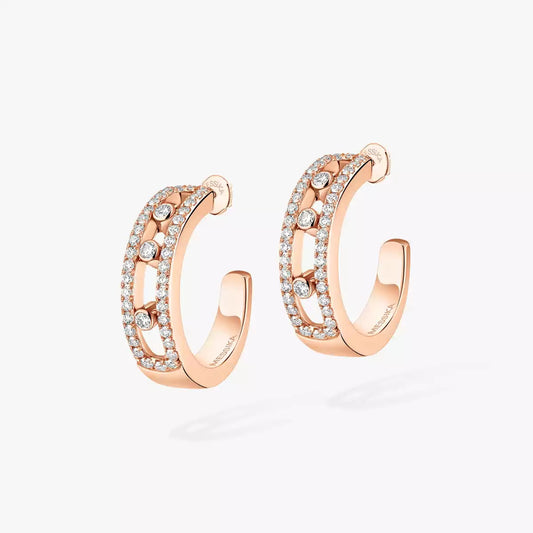 [Solara jewelry]Diamond Pave_ Hoop Earrings Move