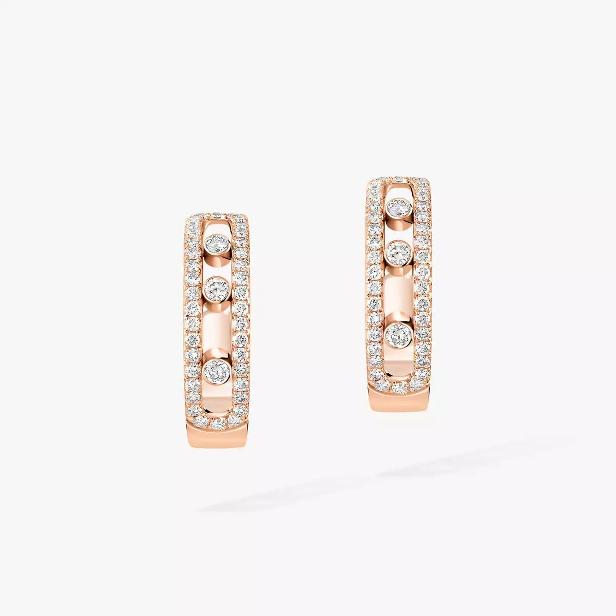 [Solara jewelry]Diamond Pave_ Hoop Earrings Move