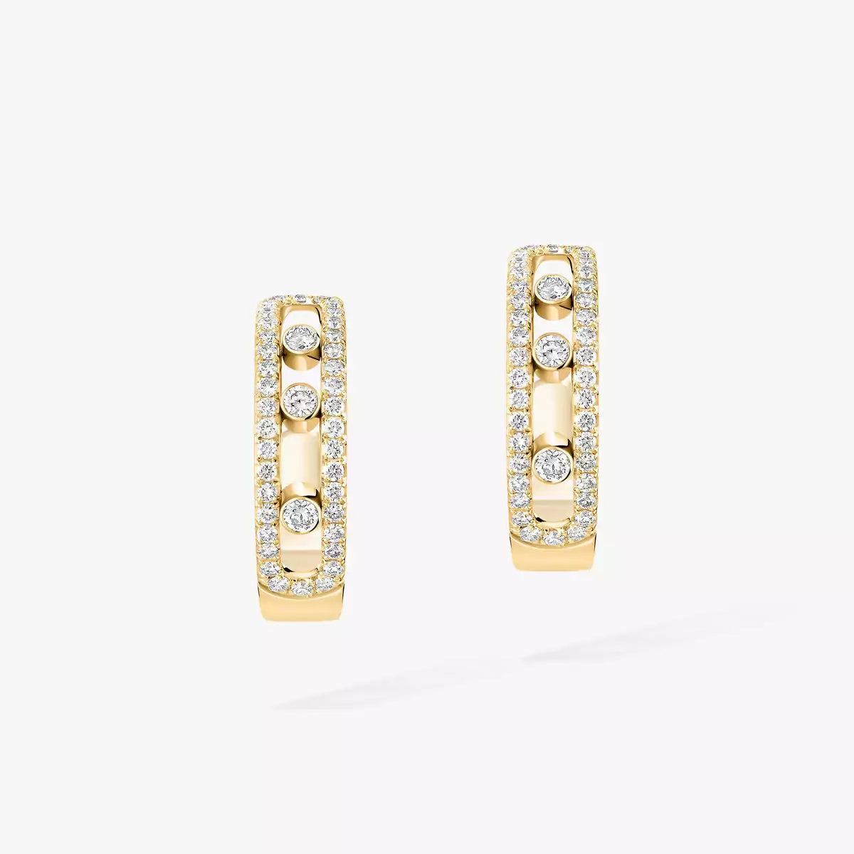 [Solara jewelry]Diamond Pave_ Hoop Earrings Move