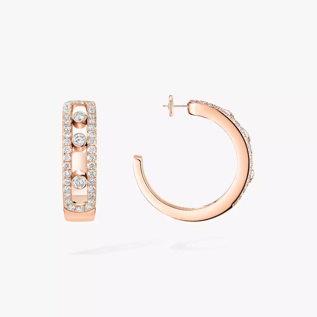 [Solara jewelry]Diamond Pave_ Hoop Earrings Move