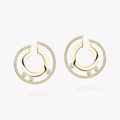 [Solara jewelry]Move Romane Small Diamond Hoop Earrings