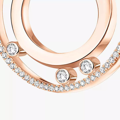 [Solara jewelry]Move Romane Small Diamond Hoop Earrings