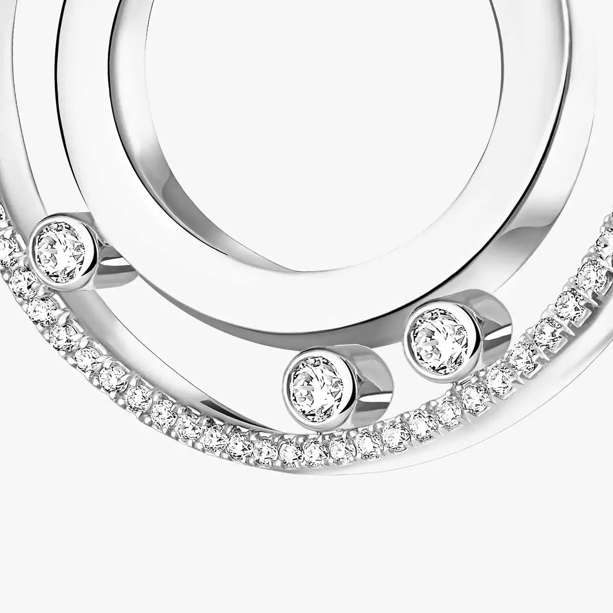 [Solara jewelry]Move Romane Small Diamond Hoop Earrings