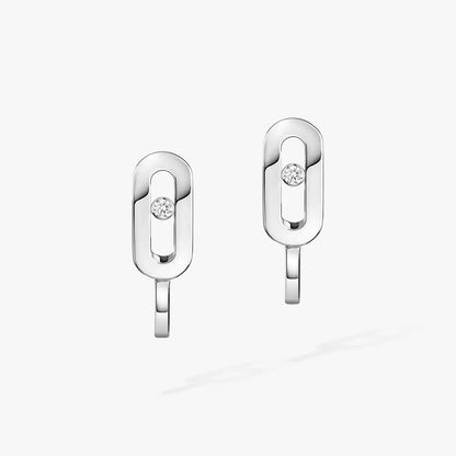 [Solara jewelry]Diamond Mini Hoop Earrings Move Classique