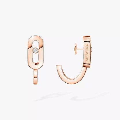 [Solara jewelry]Diamond Mini Hoop Earrings Move Classique