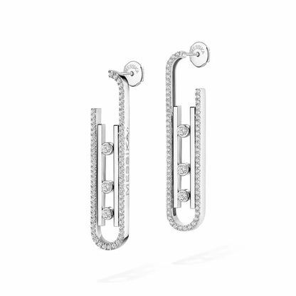 [Solara jewelry]Diamond Pendant Earrings Move 10Th