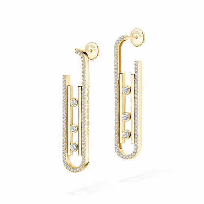 [Solara jewelry]Diamond Pendant Earrings Move 10Th