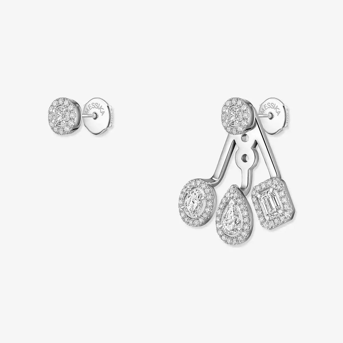 [Solara jewelry] My Twin Trio  Diamond Earrings