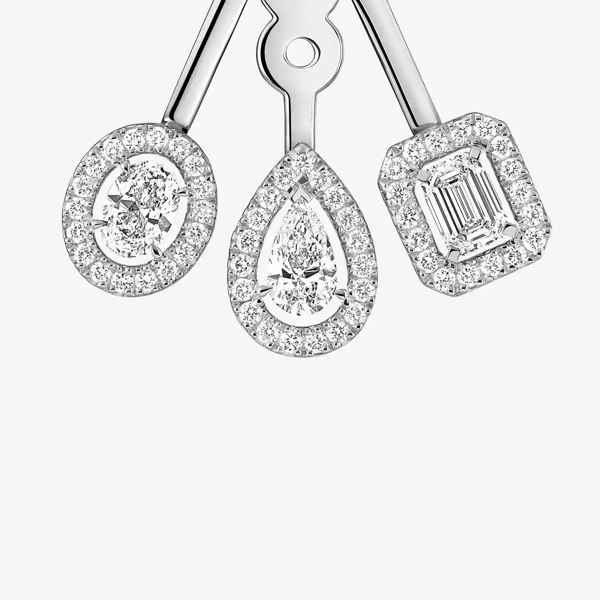 [Solara jewelry] My Twin Trio  Diamond Earrings