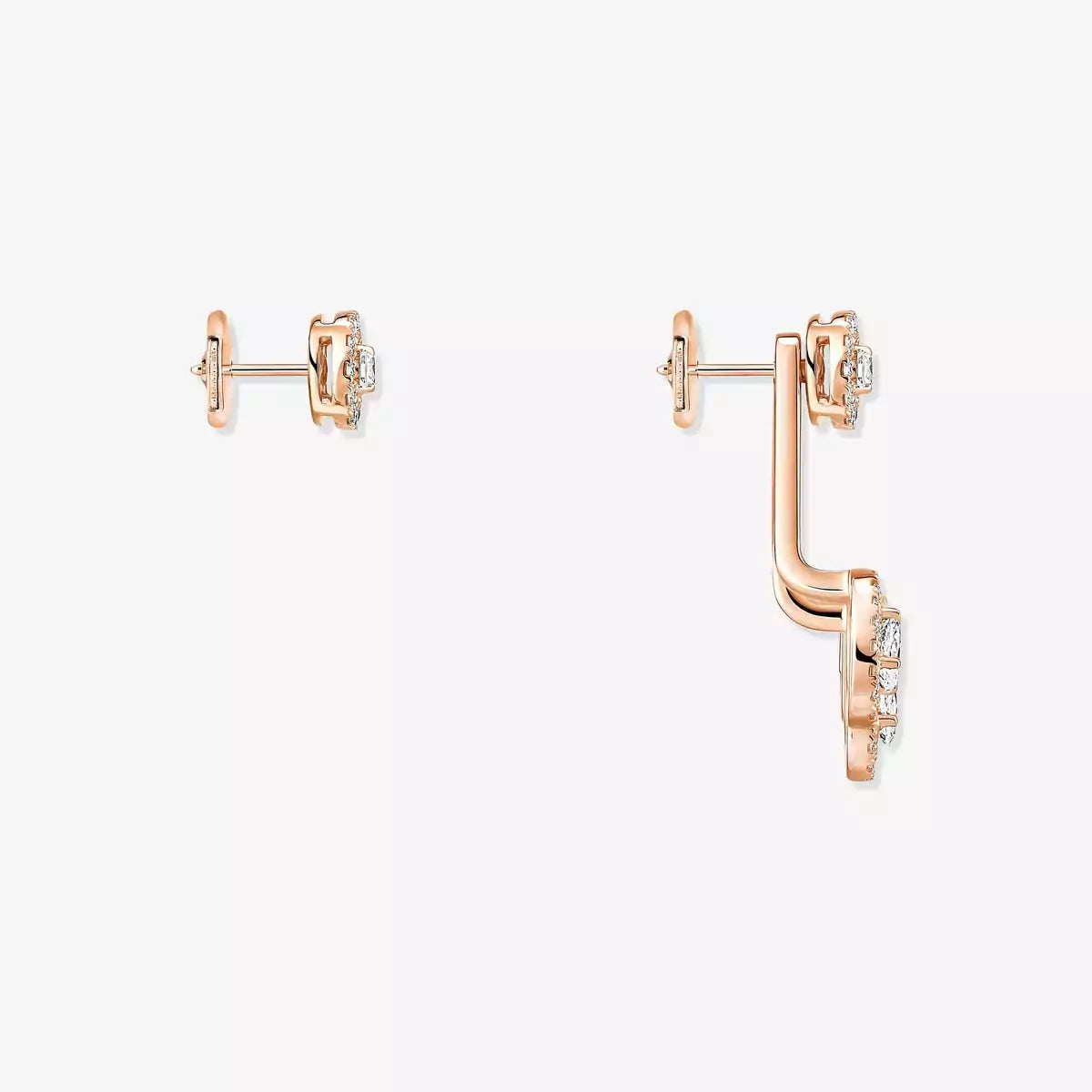 [Solara jewelry] My Twin Trio  Diamond Earrings