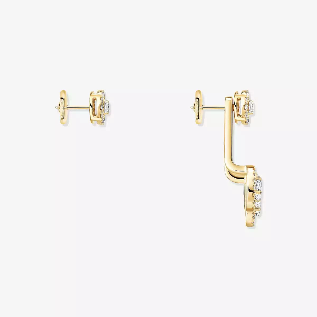 [Solara jewelry] My Twin Trio  Diamond Earrings