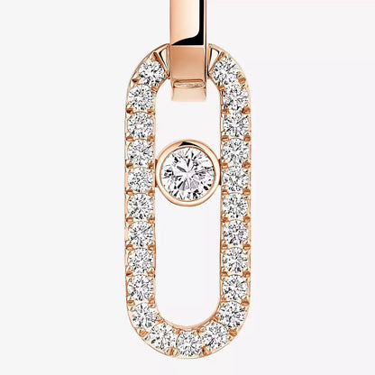 [Solara jewelry]Move Link Diamond Earrings