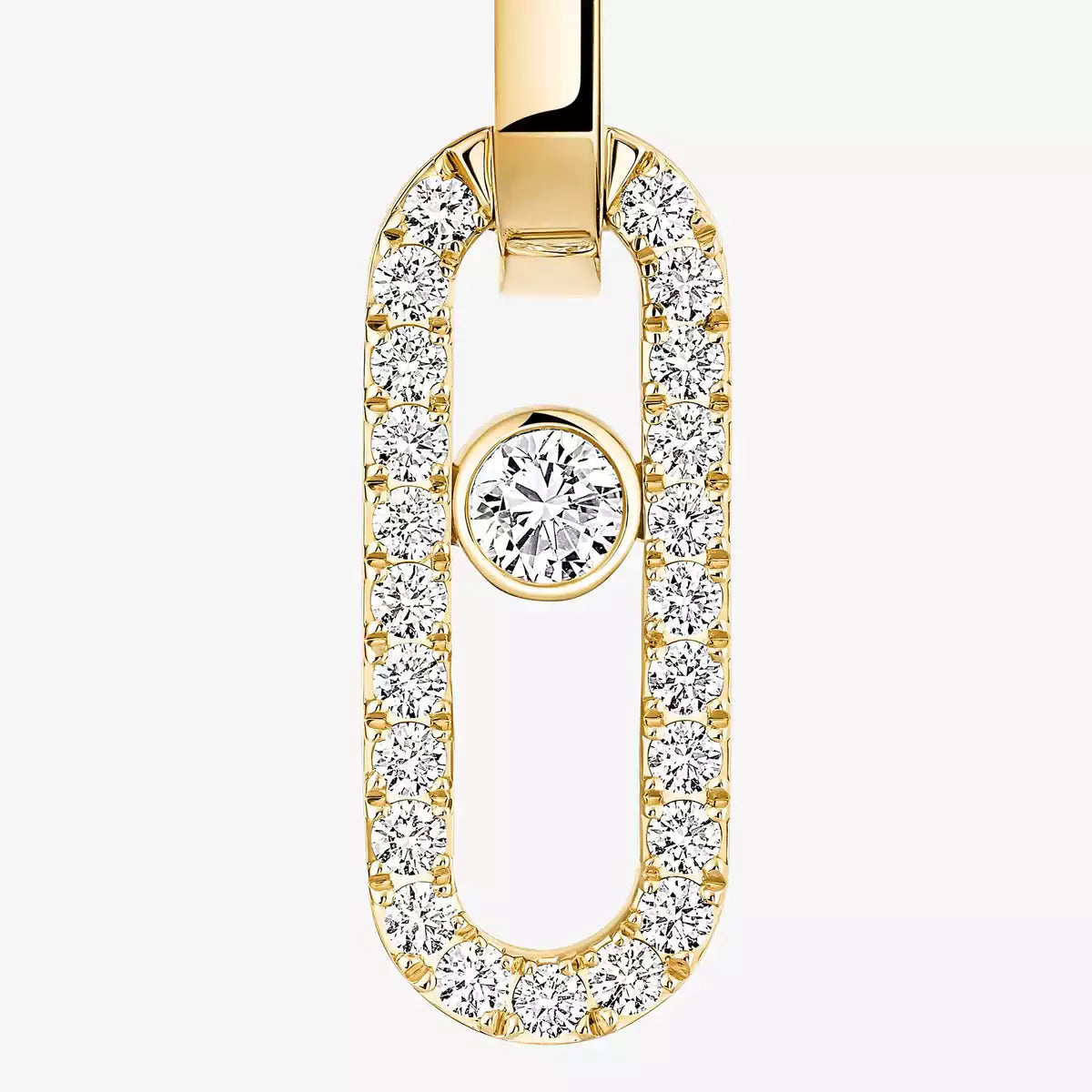[Solara jewelry]Move Link Diamond Earrings