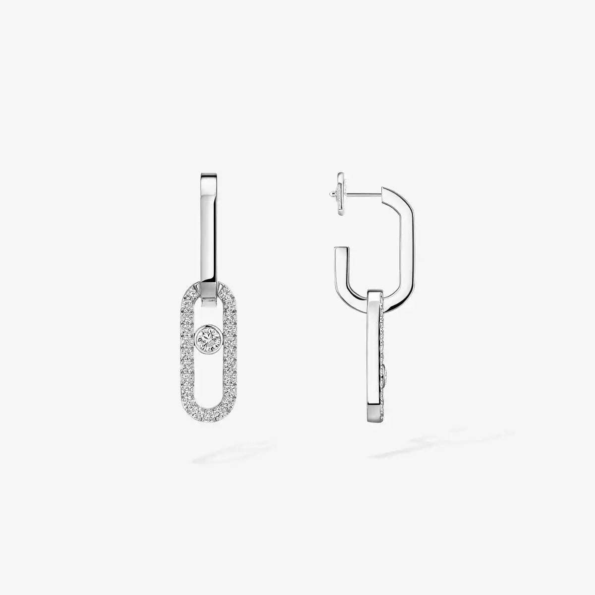 [Solara jewelry]Move Link Diamond Earrings