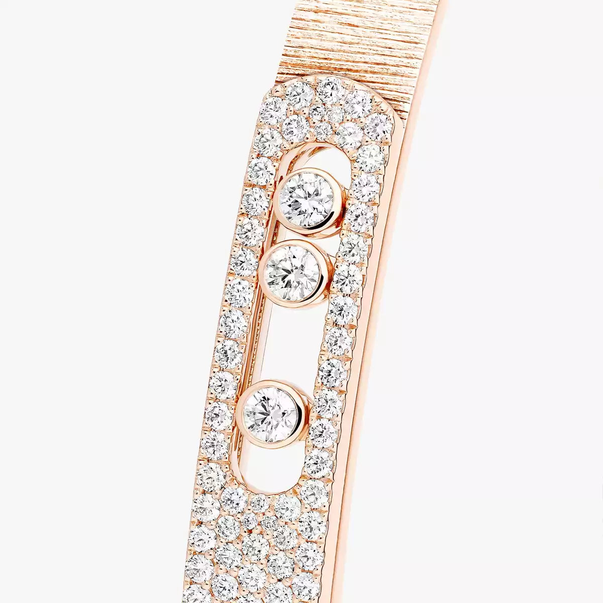 [Solara jewelry]Move Noa Ciselé half pavé bangle