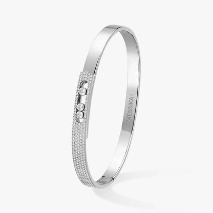 [Solara jewelry]Move Noa Rose Gold Pavé Diamond Bangle Bracelet